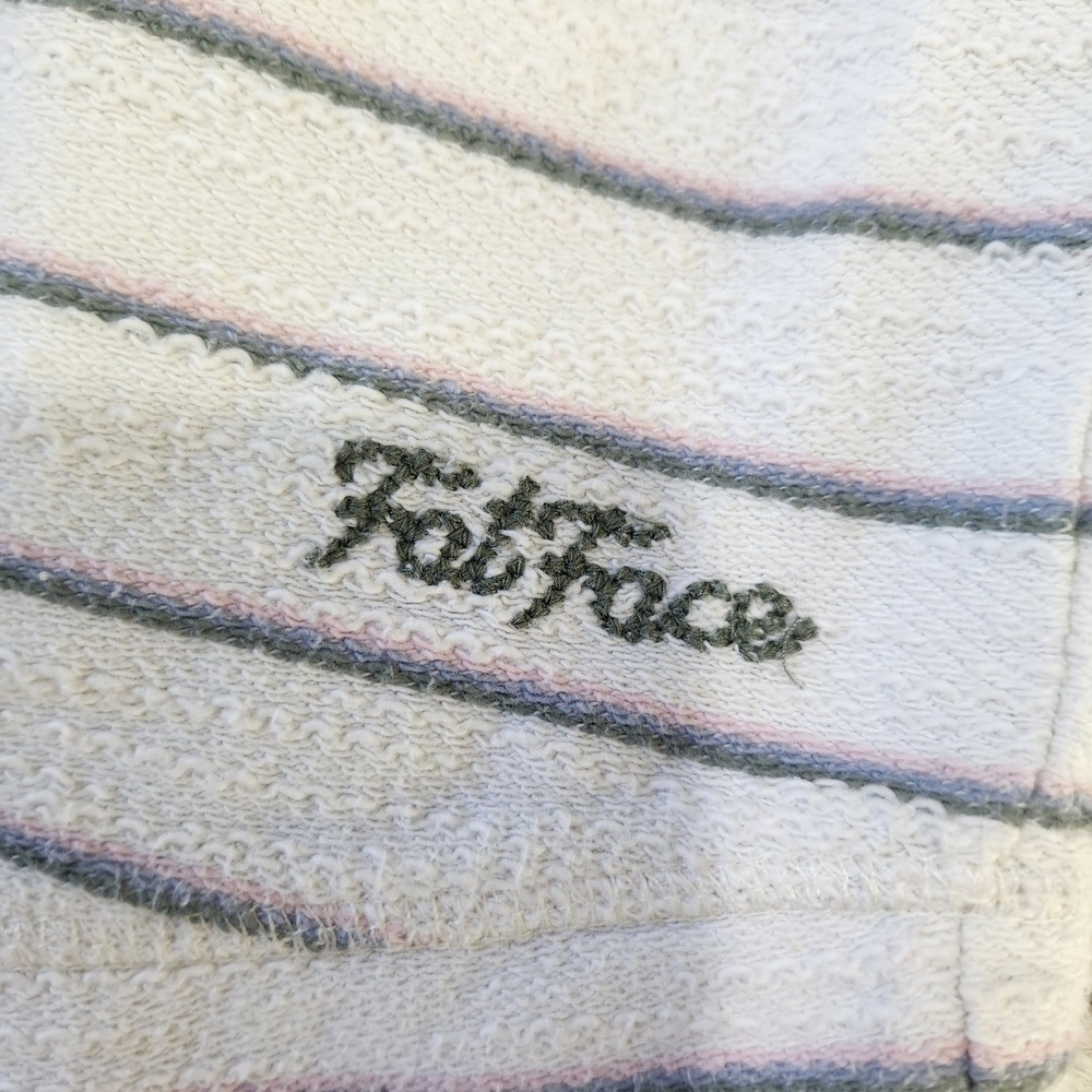 Fat Face Striped‎ Pullover Hoodie Cream Blue Striped Womens Size S Raglan Sleeve - Picture 6 of 8